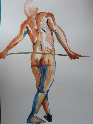 Mann Rückenansicht - 50x65 cm