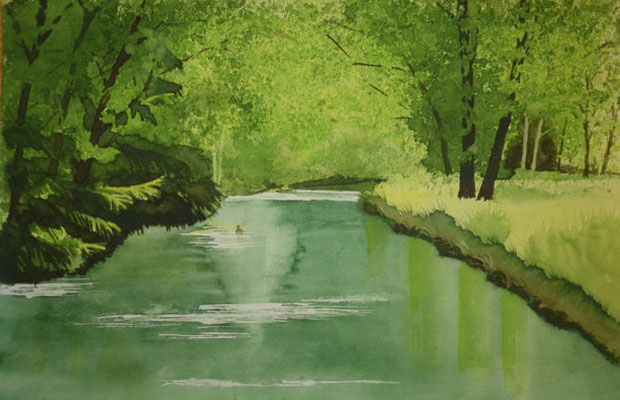 Fluss 1 - 31,5x48,5 cm