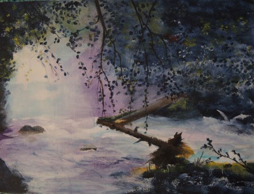 Fluss Idylle - 30x40 cm