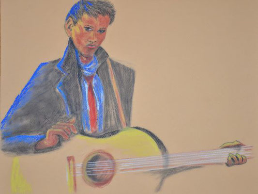 Gitarrenspieler - 30x40 cm