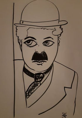 Charlie Chaplin 1 - 30x42 cm