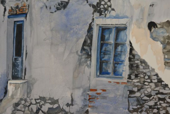 Altes Haus - 38x56 cm