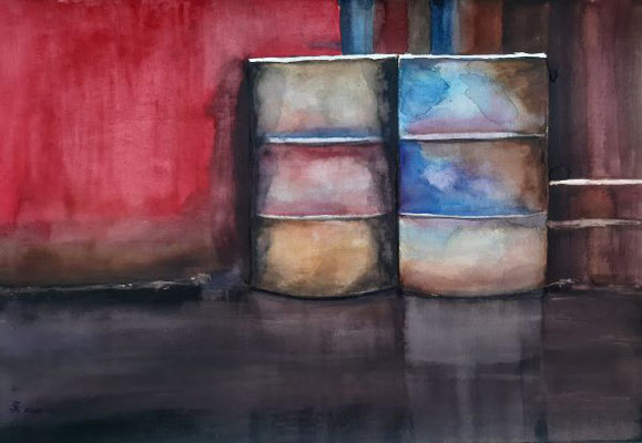 Ölfasser - 38x56 cm