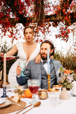 Hochzeit mit mediteraner Deko in outdoorlocation Langenfeld
