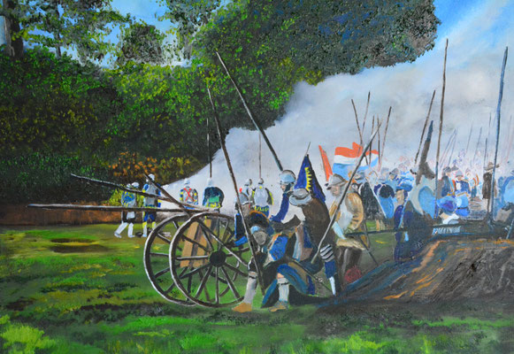 De slag bij Grol, olieverf, 60x80
