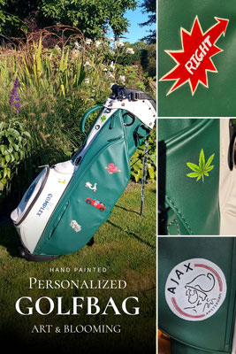 golftas met beschildering voor relatie