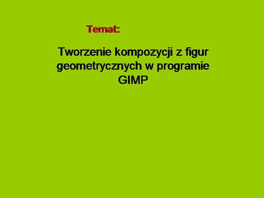 Figury Geometryczne W Gimp Strona Internetowa Againfomat