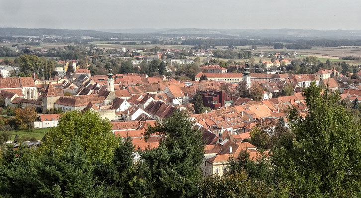 Blick vom Schlossbalkon auf Bad Radkersburg