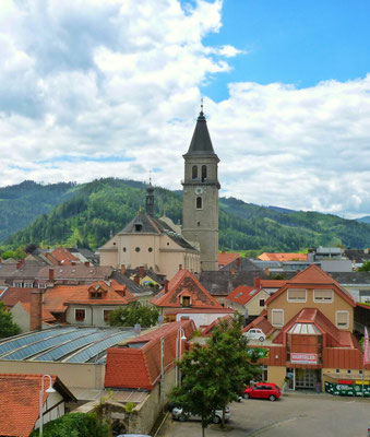 Blick vom Hotelzimmer auf den Sternenturm