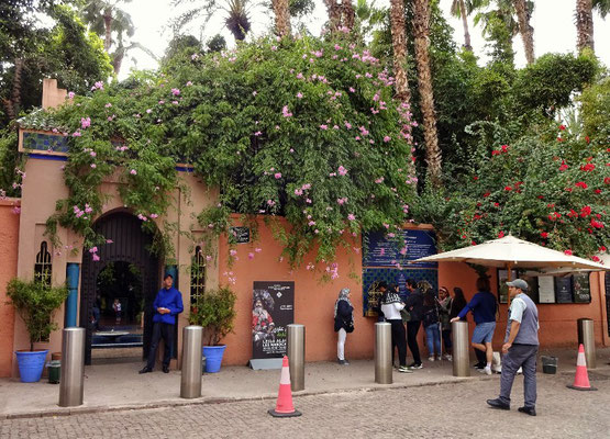 Eingang zum Majorelle Garten