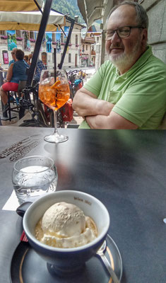 Affogato und Aperol Spritz in Tarvisio