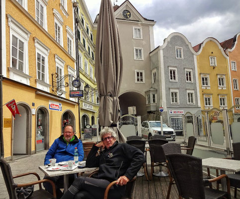 Kaffeepause in Schärding