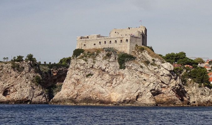 Festung Lovrjenac vom Meer aus