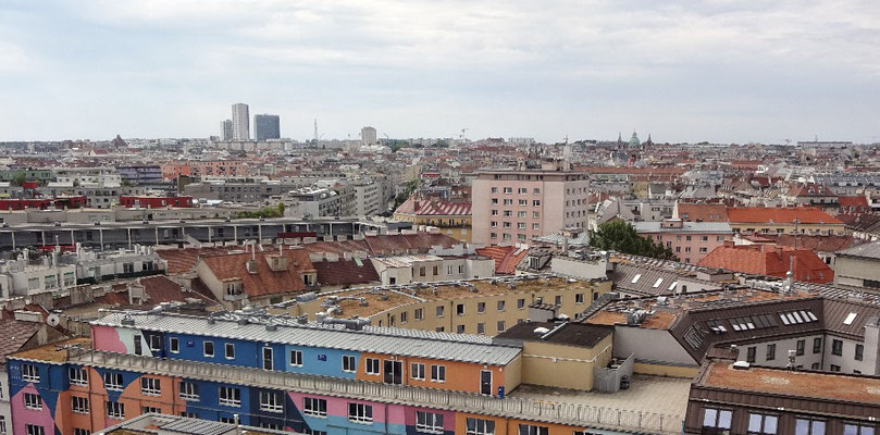 Blick über den 10. Bezirk in Wien vom Hotel aus