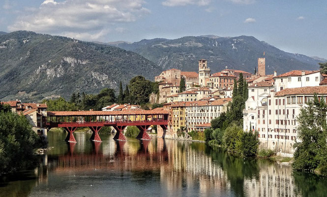 Die alte Brücke von Bassano del Grappa