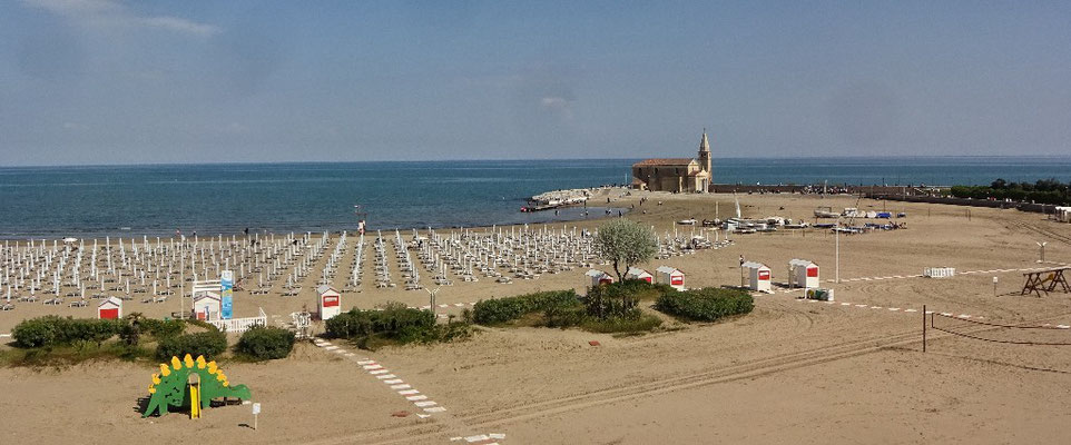 Caorle, Blick vom Hotel Balkon