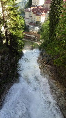 Blick nach unten in Bad Gastein