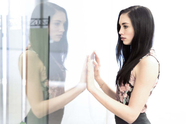 Model Sarah beim Fotoshooting
