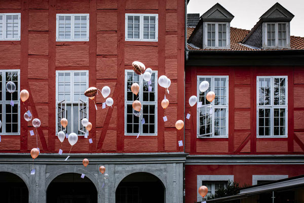 Ballon steigen Hochzeit