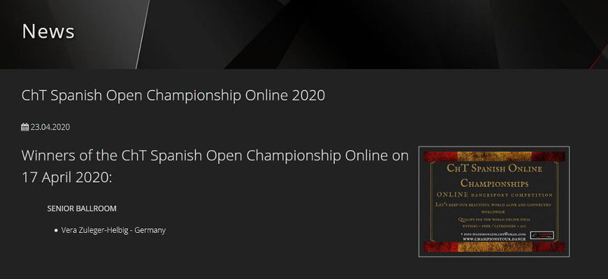 ChT Spanish Open Online Championship 17. April hier: Online