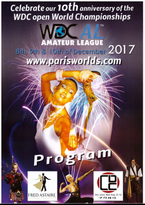 WDC AL World Championships Over 50 Ballroom, Paris France 10. Dezember 2017 hier: Disney Newport Bay Hotel Paris