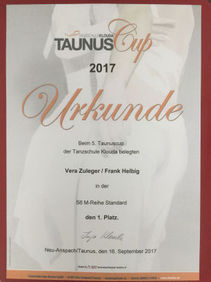 DAT Taunus-Cup in Neu-Anspach 16. September 2017 hier: Tanzschule Klouda