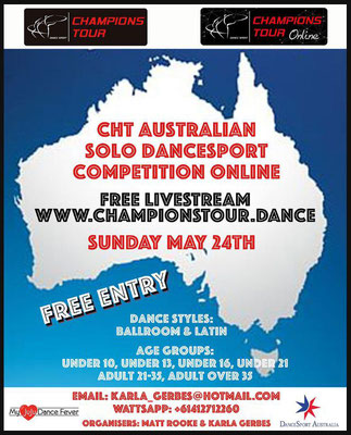 ChT Australian Solo Dancesport Competition Online 24. Mai hier: Online