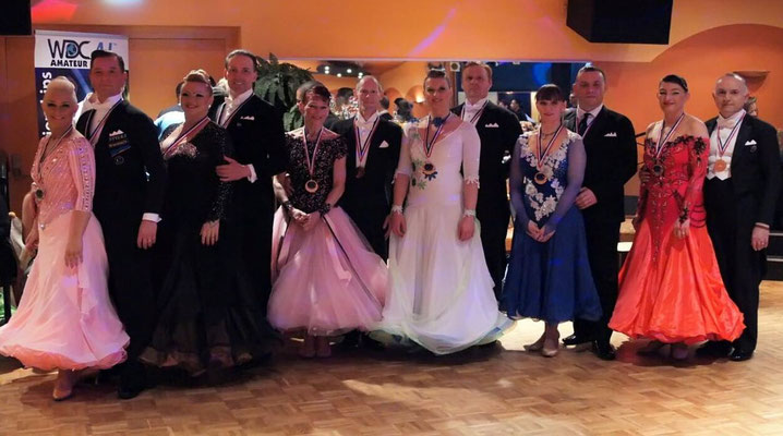 WDC Grand Prix Dutch AL Masterclass Ballroom Over 40 and Over 50, Roosendaal Netherlands 18. Februar hier: Rottier Dancemasters Roosendaal