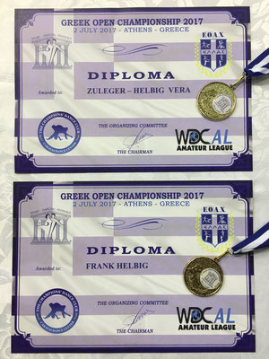 WDC AL 6th Open Greek Championships Over 35 in Athens, Greek 2. Juli 2017 hier: Carcavelos