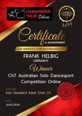 ChT Australian Solo Dancesport Competition Online 24. Mai hier: Online