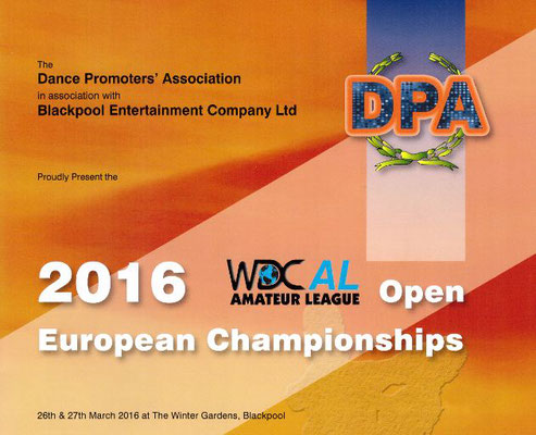 WDC/AL European Championships SEN II 2016 in Blackpool, England 26. März hier: Winter Gardens Blackpool