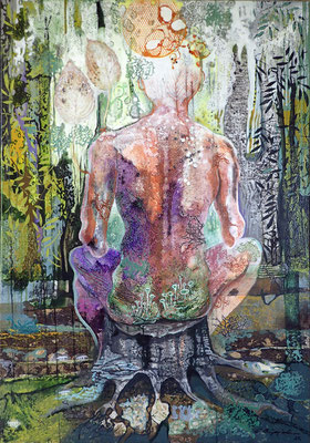 "Biophilia" Mixed Media/Leinen (130x90) 2021