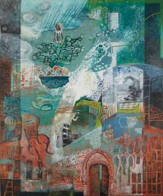 “Durchgänge-Übergänge” Akryl/Leinen (100x120) 2019