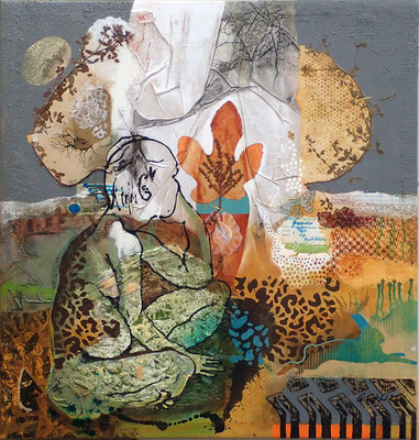 "Lost paradise 1" Acryl/Leinen (88x82) 2021