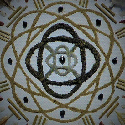 Natur Edelstein Mandala "weiße Büffelkalbsfrau"