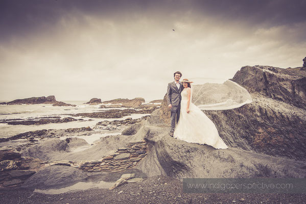 Matt & Kirsty Wedding, Tunnel's Beaches Ilfracombe. Indigo Perspective Photography