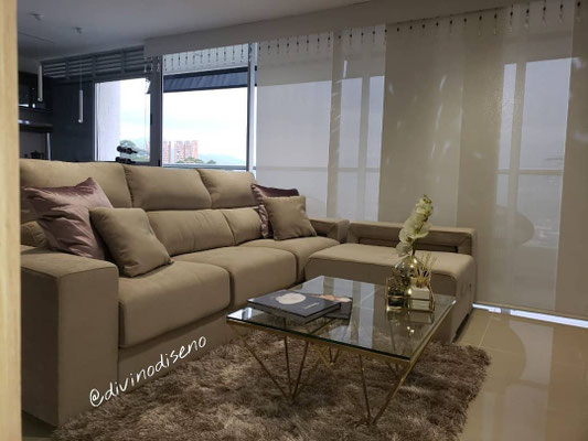 sala tipo l muebles y accesorios de lujo