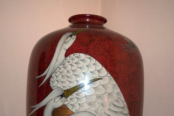 Chez zappandoo.jimdo.com/ vous trouverez des articles Art-déco et Art Sacra, pour un intérieur tendance. Vase en porcelaine peinte , pièce unique et rare.