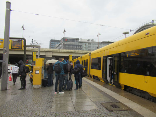 ... bei Ankunft: Dauerregen!