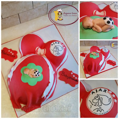 Ajax babyshower taart