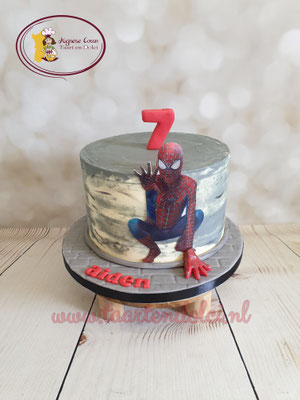 Spiderman taart zonder fondant 