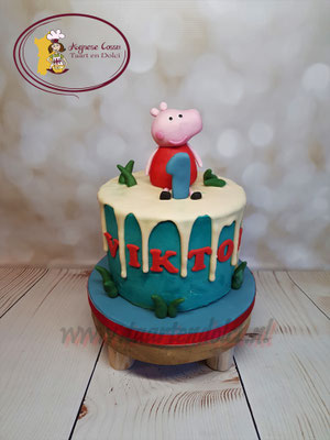 Dripcake Peppa geboetseerd