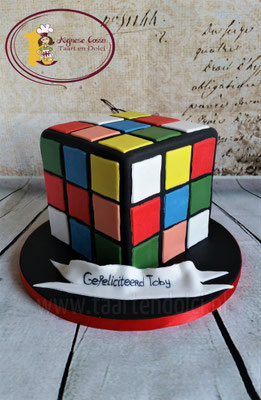 Rubikscube taart