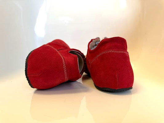 Bequeme Wildleder Barfußschuhe Farbe Rot 