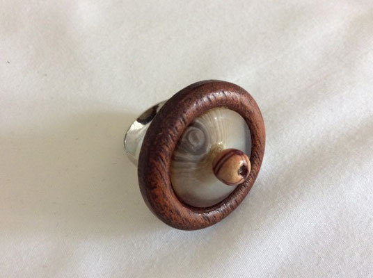 Bague marron bois- Référence : BAG23MARRONBOIS