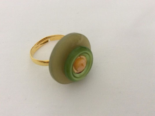 Bague jaune vert superposée - Référence : BAG8JAUVERSUPERP