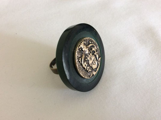 Bague verte métal - Référence : BAG15VERTMETA