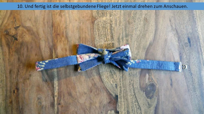 Schritt 10 - wie binde ich einen Querbinder einfacher - Geschafft! So kann jeder eine Fliege binden. Lerne das in wenigen Minuten! Garantiert