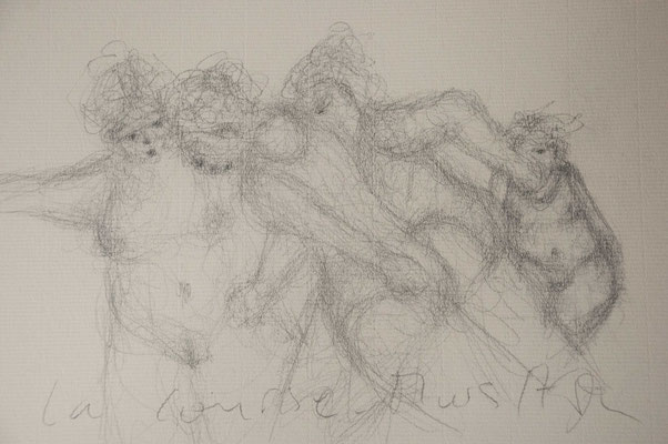 La course, Graphite format approximatif 24x30, janvier - mars 17