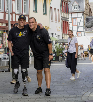 Dennis und Armin vom Team Invictus Games beim WDR Dreh 